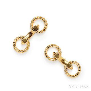 18kt Gold Cuff Links, Cartier