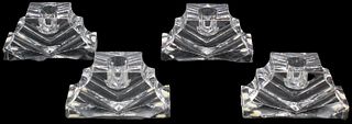 (4) Baccarat Art Deco Style Candle Holders