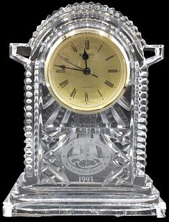 Domed Top Waterford Crystal Clock w/ Dedication