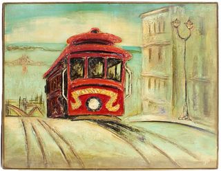 Painting of Iconic San Fran Cable Car by Carlo