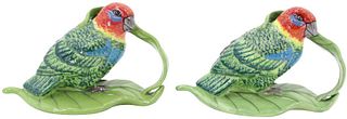 Pair of  Lynn Chase Designs "Out of Africa" Parrot