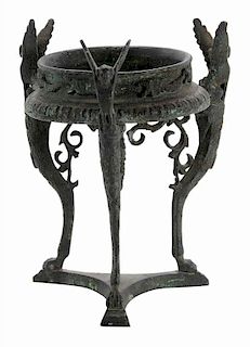 Bronze Tripod Stand with Winged