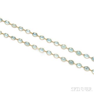 18kt Gold and Aquamarine Necklace