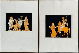 Hamilton - 3 Engravings of a Painting from a Grecian Vase