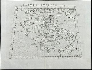 Ptolemy, pub. 1562 - Map of Greece