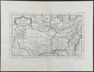Louisiana: Bellin - Map of the Louisiana Territory including most of the Eastern United States, parts of Florida, Great Lakes, Mississippi River