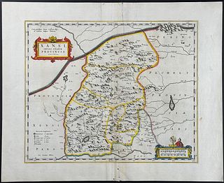 Blaeu, pub. 1662 - Map of the Shanxi Province, China (Xansi imperii sinarum provincia secunda)