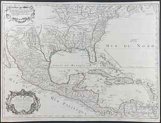 Mexico, Texas, Florida: De L'Isle - Map of Mexico and Florida and most of North America [Carte du Mexique et de la Floride des Terres Angloises et des
