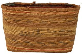 Old Nootka Native American Pictorial Basket