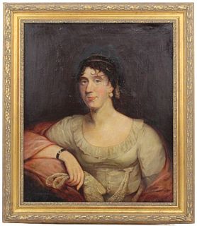19th Century Portait of a Lady, Oil on Canvas
