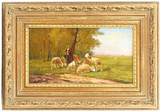 Eugene Fromentin (1820-1876) French O/C Landscape