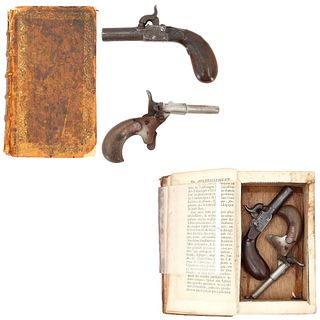 Book Box With Pocket Gun & Parlor Pistol