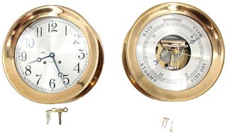 Chelsea Brass Ship's Bell Clock & Barometer Set