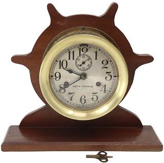 Seth Thomas Brass Ships Bell Clock