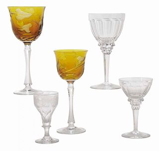 Forty-five Traditional Crystal Goblets