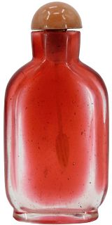 Red / Pink Transparent Snuff Bottle