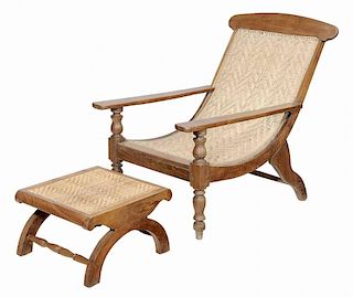 Teak Plantation Chair with Caned