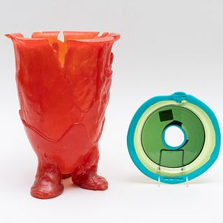 Gaetano Pesce Amazonia Silicon Vase and a Fish Design Plate