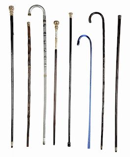 Group of Eight Walking Sticks/Canes