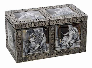 Boucheron Silver and Enamel Box