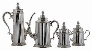 Tane Mexican Sterling Four Piece Tea