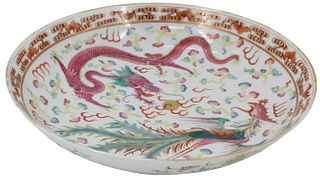 Chinese Signed Dragon / Phoenix Charger