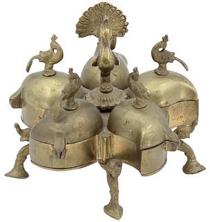 Indian brass Kumkum Tikka box
