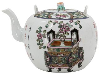 Chinese Famile Rose Teapot