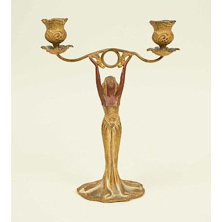 Art Nouveau Figural Candlestick