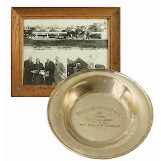 Sterling Horse Trophy With Photo