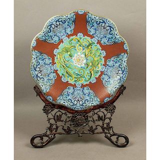 Chinese Cloisonne Charger, 20th c.