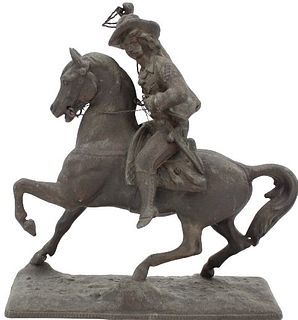 After Remmington Bronze Rider and Horse