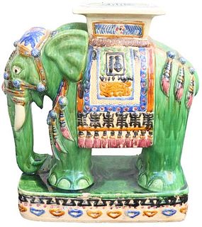Chinese Porcelain Ceremonial Elephant Garden Stool