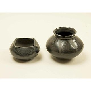 Two Southwest Blackware Pots
