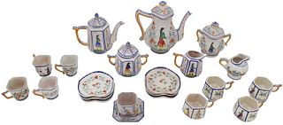 (22) Henriot Quimper Assorted Tea Set Items AS IS