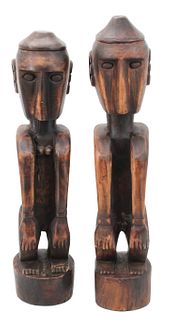 Male & Female African Carved Figures