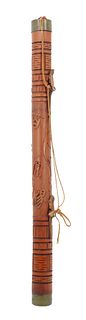 Antique Carved Bamboo Japanese Arrow Quiver