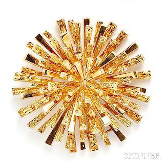 18kt Gold Starburst Pendant/Brooch, Tiffany & Co.