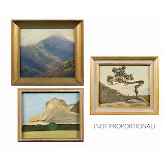 Three Landscape Paintings, Incl. D. Forney