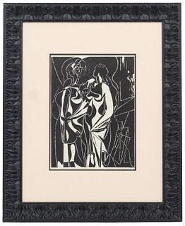 Woodcut After Picasso by George Aubert (1886-1961)