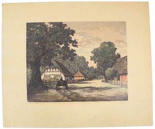Emy Rogge (1866-1933) German Color Etching