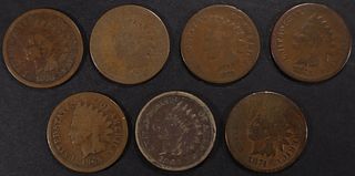 1864 CN, 64 BR, 65, 73, 74, 75, 76 INDIAN CENTS