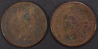 1867 & 1868 INDIAN CENTS LOW GRADE
