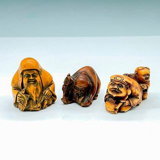 3pc Netsuke Style Carvings/Figurines