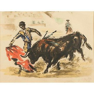Bullfighter Lithograph