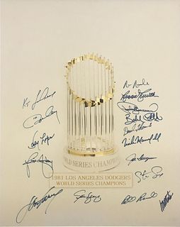 The Dodgers - Autographed World Series Champions Poster