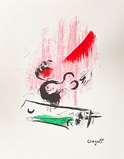 Marc Chagall - La Tour Eiffel Verte