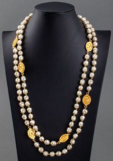 Chanel Faux Pearl Sautoir Necklace, 1981