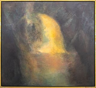 Doris Barsky Kreindler Aurora Borealis Oil Canvas
