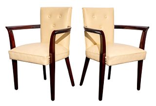 Emile-Jacques Ruhlmann Style Armchairs, Pair